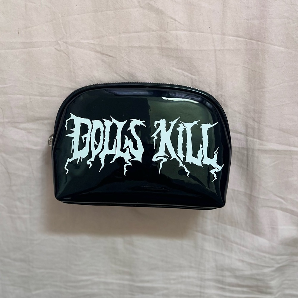 Dolls Kill Logo Black Cosmetic Case
